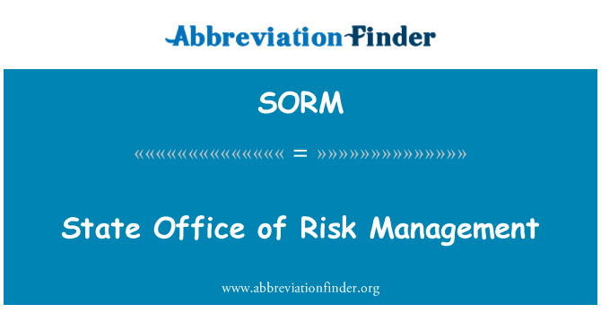 SORM: สำนักงานเขตการบริหารความเสี่ยง