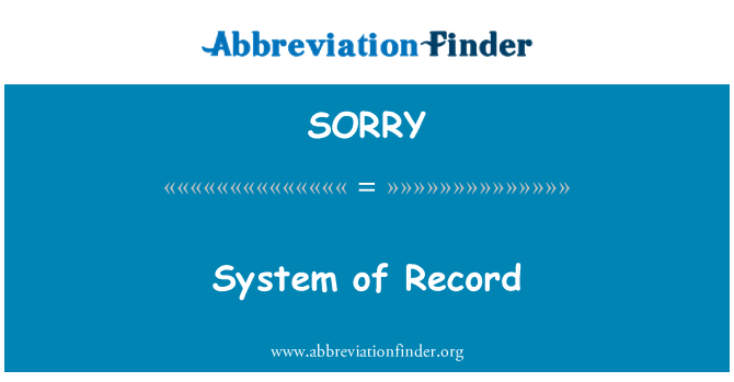 SORRY: Sistema di registrazione