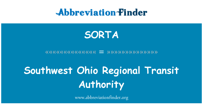 SORTA: Juhozápadná Ohio regionálne tranzit úradu