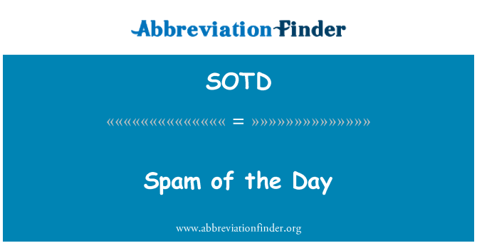 SOTD: Spam do dia