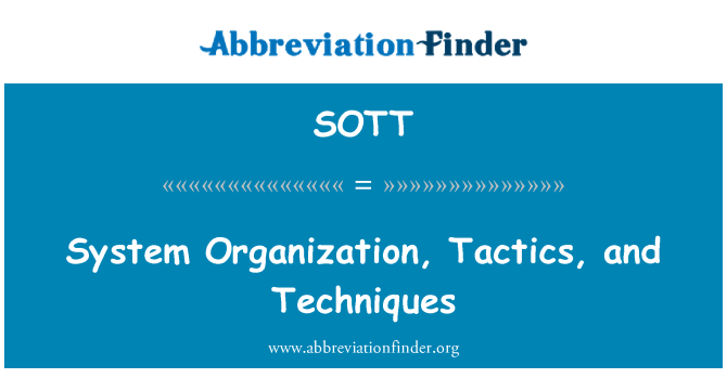 SOTT: System organisation, taktikker og teknikker