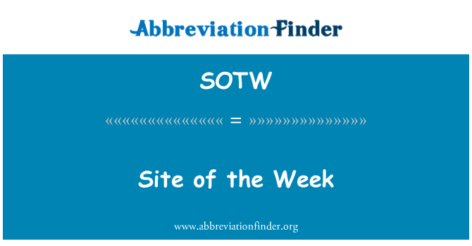 SOTW: موقع الأسبوع