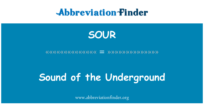 SOUR: Ħoss tal-taħt l-art