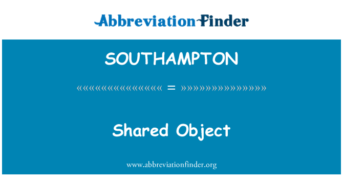SOUTHAMPTON: 공유 객체