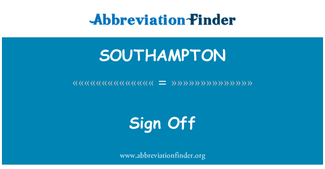SOUTHAMPTON: 登出