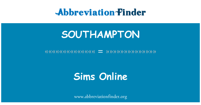 SOUTHAMPTON: Sims Online