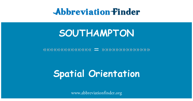 SOUTHAMPTON: Προσανατολισμού στο χώρο