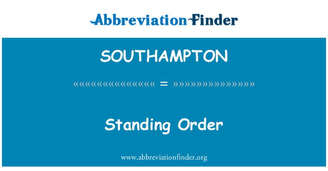 SOUTHAMPTON: הוראת קבע