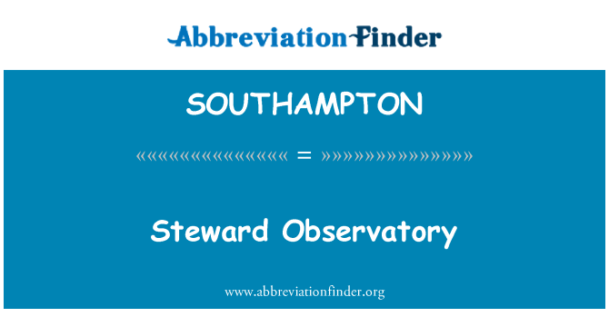 SOUTHAMPTON: Steward Observatory