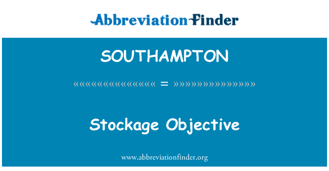 SOUTHAMPTON: 生產庫存目的