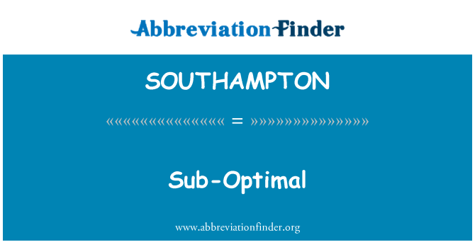 SOUTHAMPTON: Optimalna