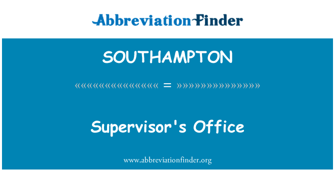 SOUTHAMPTON: Uffiċċju tal-kontrollur għall