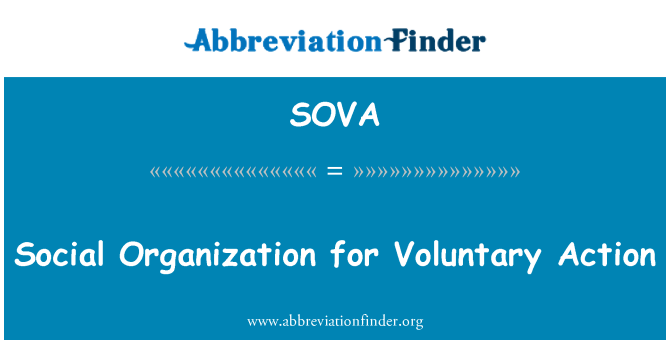 SOVA: Sociální organizace pro dobrovolné akce