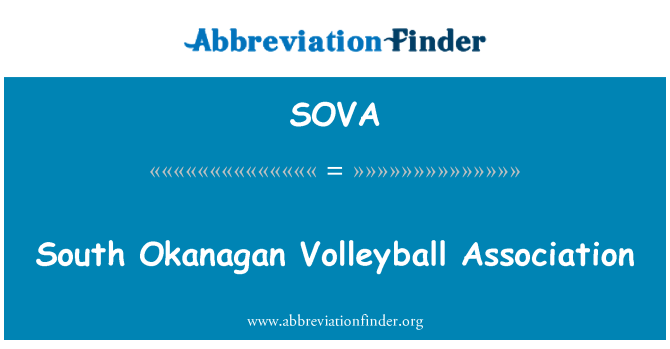 SOVA: South Okanagan Volleyball Association