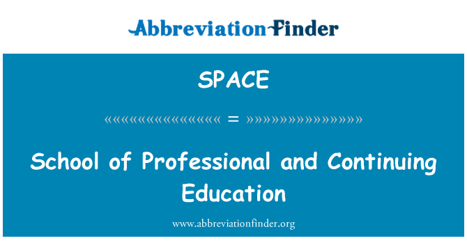 SPACE: School of Professional and Continuing Education