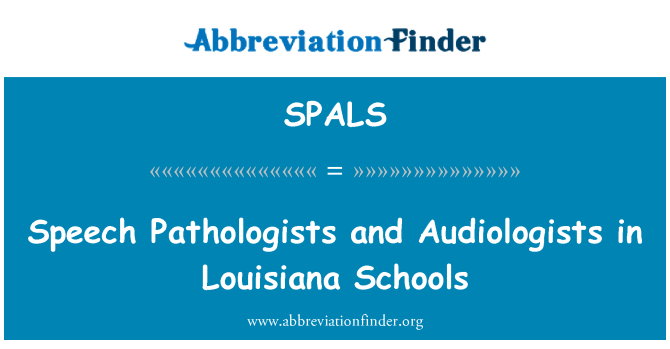 SPALS: Logopeder och audionomer i Louisiana skolor