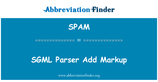 SPAM: SGML Parser menambahkan Markup