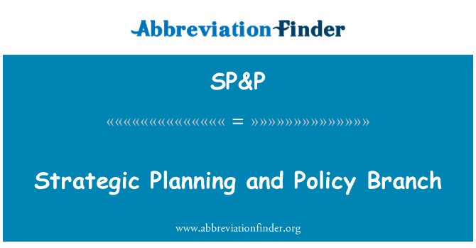 SP&P: Plan èstratejik yo osinon politik