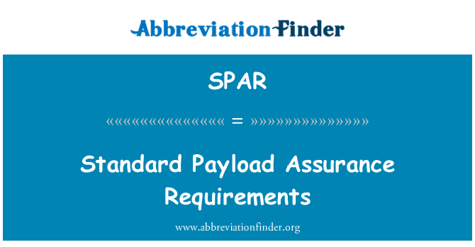 SPAR: Exigences d'Assurance de charge utile standard