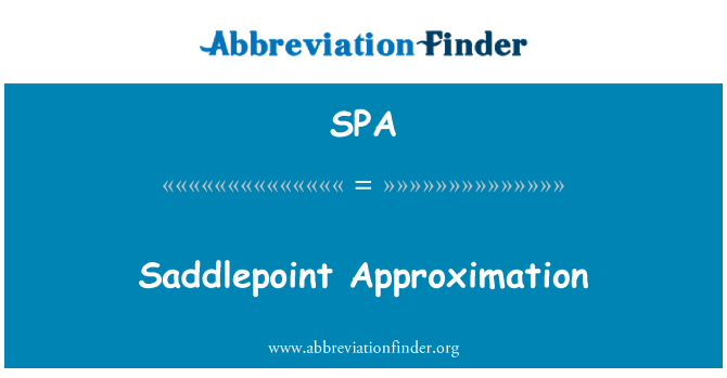 SPA: Saddlepoint Approximation