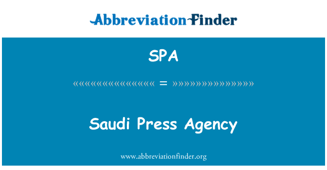 SPA: Saudská tlačová agentúra