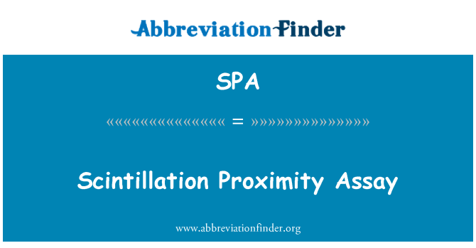 SPA: Scintillation berdekatan Assay