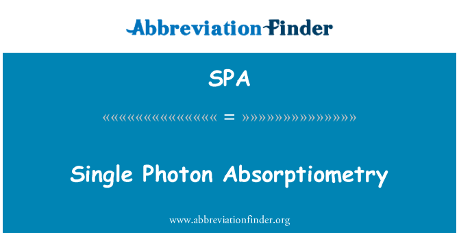 SPA: Vieno fotono absorbciometrijos