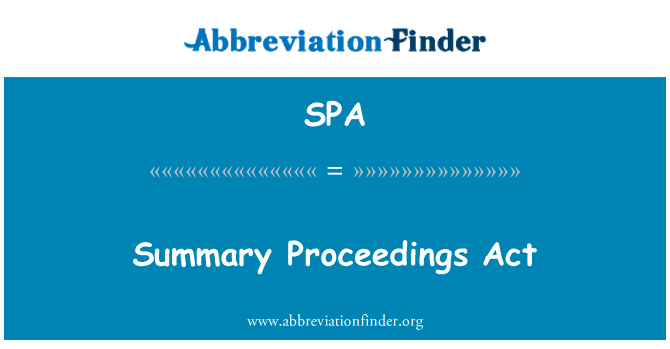 SPA: Llei de procediment abreujat