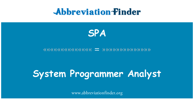 SPA: Analista programador de sistemes