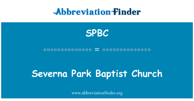 SPBC: Severna Park Baptist Knisja