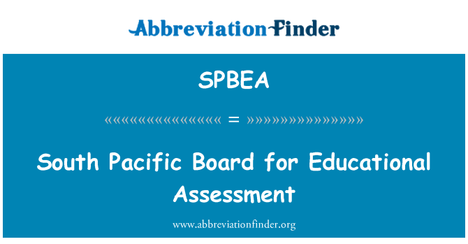 SPBEA: South Pacific odbor za ocenjevanje izobraževalne