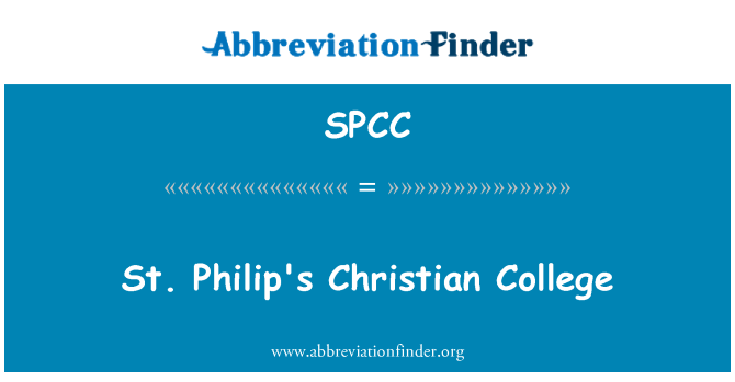 SPCC: Colegiul de Christian St. Philip