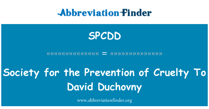 SPCDD: Společnosti pro prevenci týrání David Duchovny