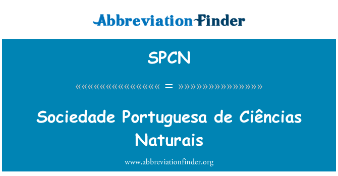 SPCN: Sociedade Portuguesa de Ciências Naturais