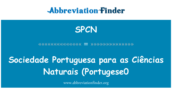 SPCN: Paràgraf de la Sociedade Portuguesa com Ciências Naturais (Portugese0
