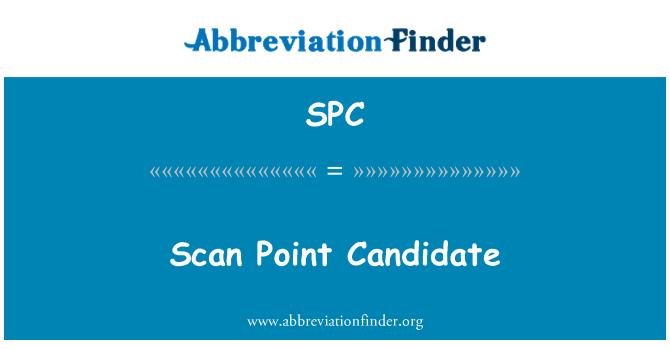 SPC: 掃描點的候選人