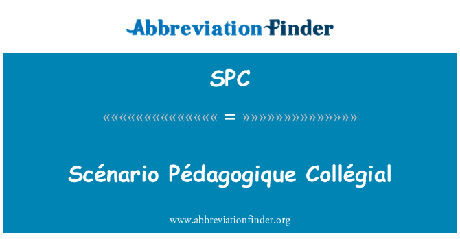 SPC: Scénario Pédagogique Collégial