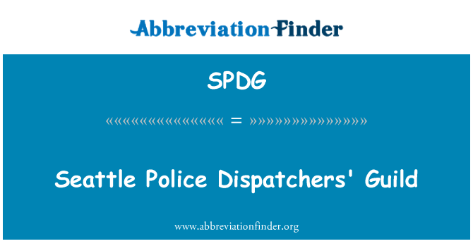 SPDG: Seattle policija dispečera ceh