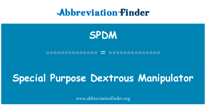 SPDM: Robot Dextrous èspesyal rezon