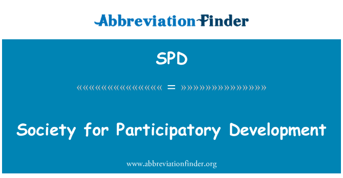 SPD: Society for Participatory Development