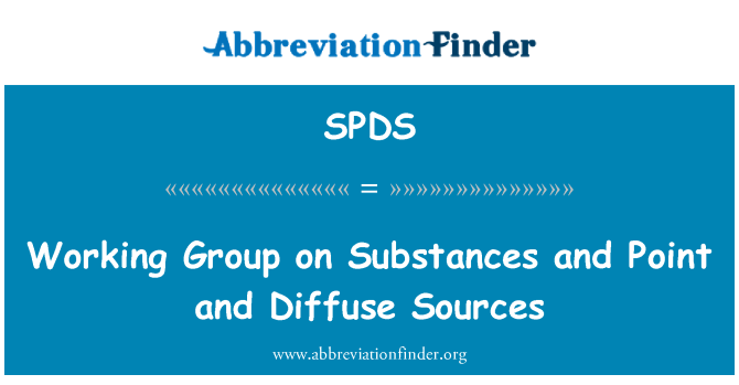 SPDS: 工作組關於物質和點和彌漫性的來源