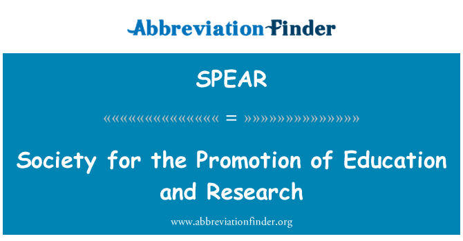 SPEAR: Society for the Promotion of Education and Research