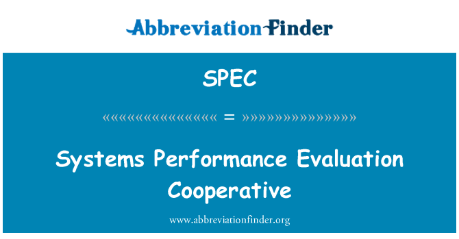 SPEC: Системи за изпълнение оценка кооперация