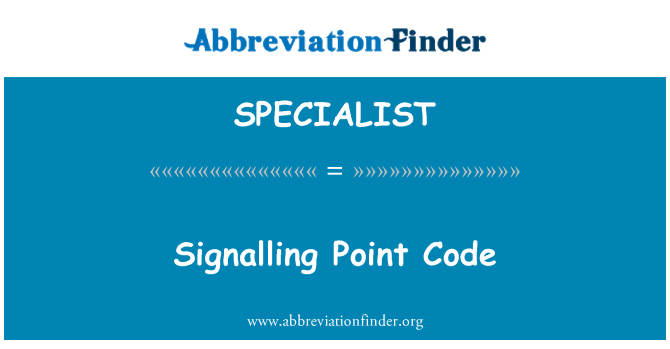 SPECIALIST: Codice punto di segnalazione