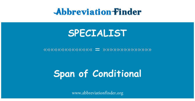 SPECIALIST: Arco di condizionale