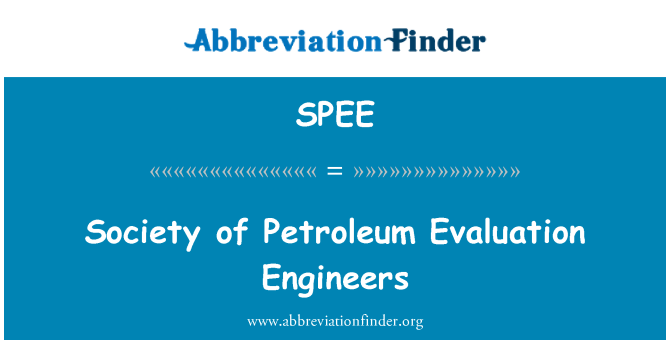 SPEE: Society of Petroleum Engineers valutazione