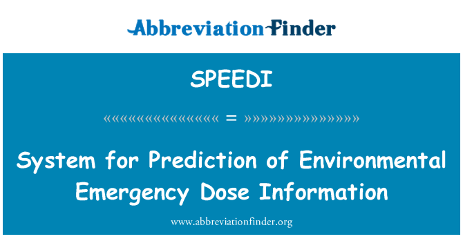 SPEEDI: Sistem untuk prediksi informasi lingkungan dosis darurat