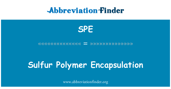 SPE: Kükürt polimer kapsülleme