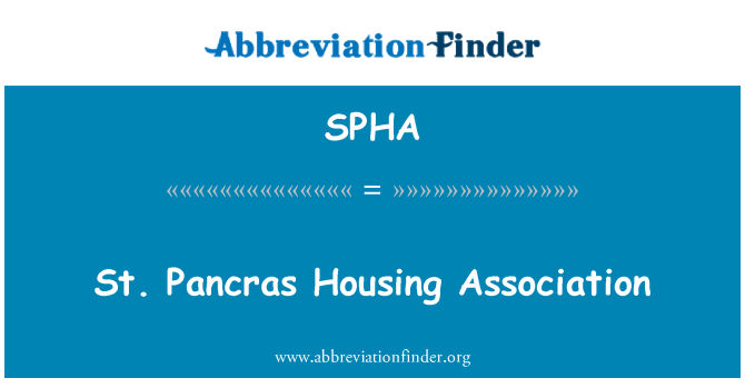 SPHA: St. Pancras Housing Association