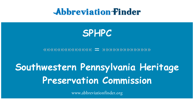 SPHPC: Suruhanjaya pemeliharaan warisan Pennsylvania barat daya